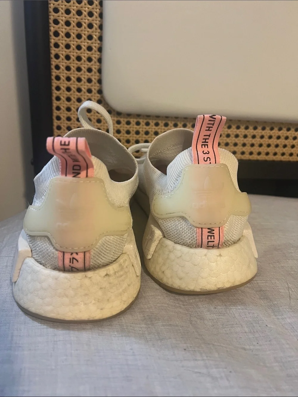 adidas Women’s Knit Slip-On Sneakers in Off-White